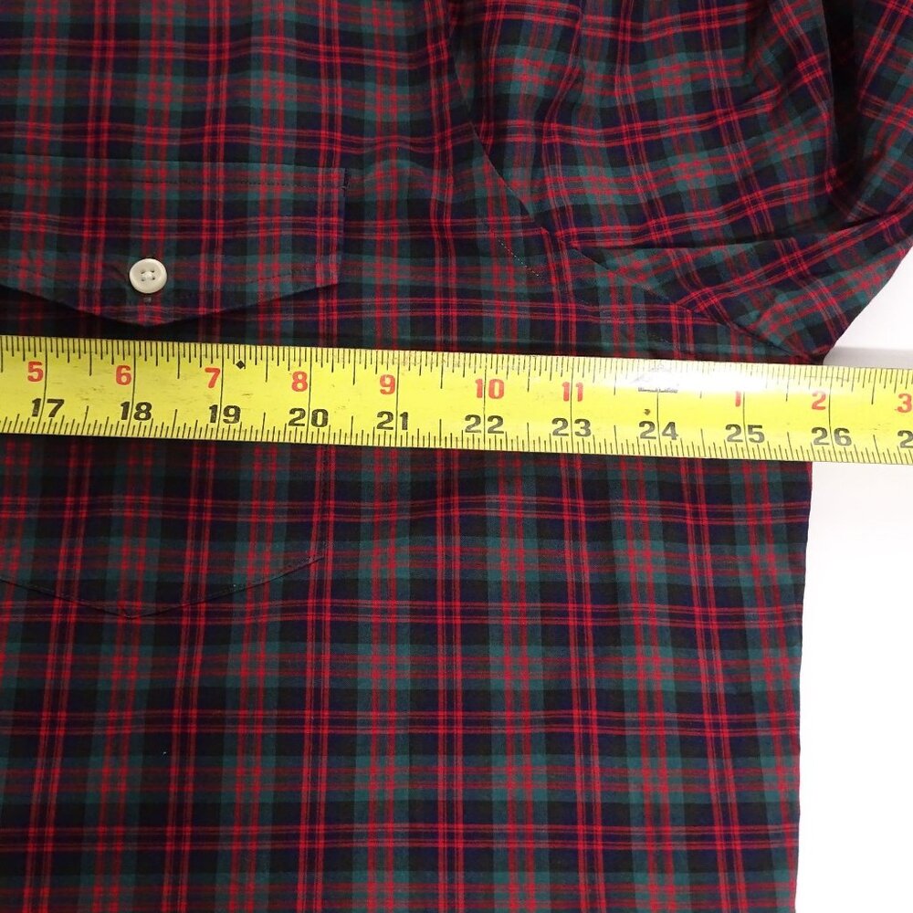 Polo Ralph Lauren Men Classic Fit Plaid Button Down Shirt Red Green XL Christmas - Picture 10 of 12